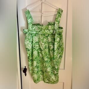 Ganni Green Floral Patterned Fabric